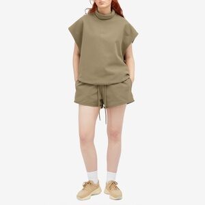 Adidas Fear of God FOG NEW Olive Green Athletic Shorts